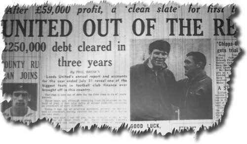 The Yorkshire Evening Post of 23 November reports Leeds United free of debt for the first time in the club's history