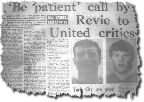 A Yorkshire Evening Post feature on Don Revie's call for patience over lack of transfer activity