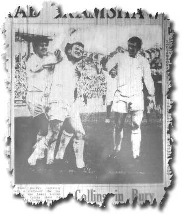 Yorkshire Evening Post of 9 October 1967 carrying the news of Billy Bremner's triumphant performance in the thrashing of Chelsea - Lorimer, Greenhoff and Jones are the other United men in the picture