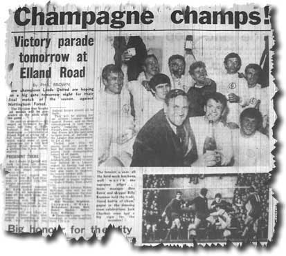 The Yorkshire Evening Post of 28 April 1969 reports on United's title triumph