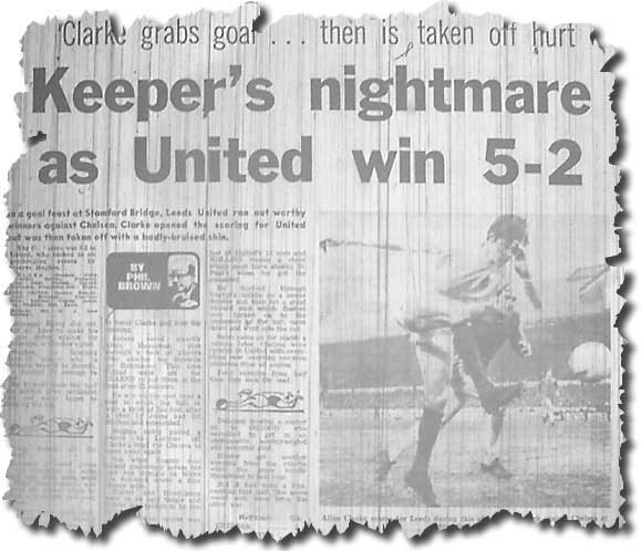 The Yorkshire Evening Post of 10 January 1970 features United's 5-2 victory at Stamford Bridge