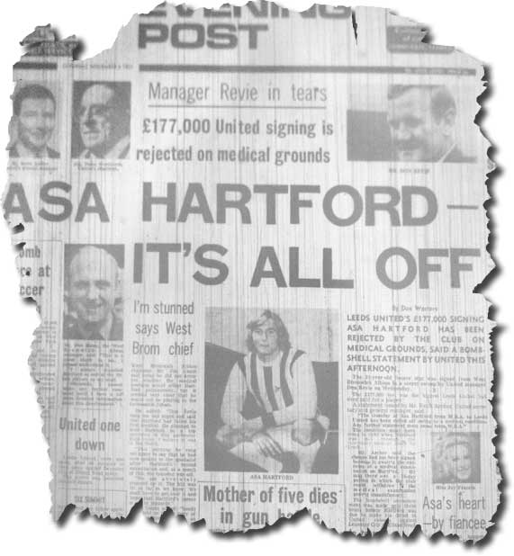 The Yorkshire Evening Post of 6 November 1971 carries the shock news of the collapse of the Hartford deal