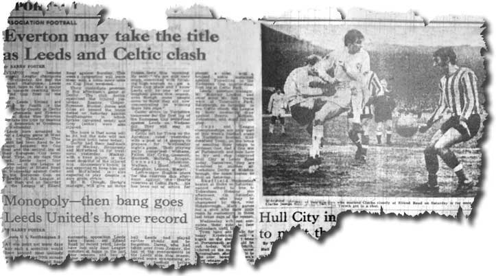 The Yorkshire Post of 30 March features Leeds' home defeat against Southampton, which meant that Everton were almost certainly champions