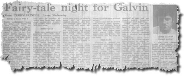 The Yorkshire Post of 16 September 1971 carries the news of the previous night's defeat of Lierse in the first leg