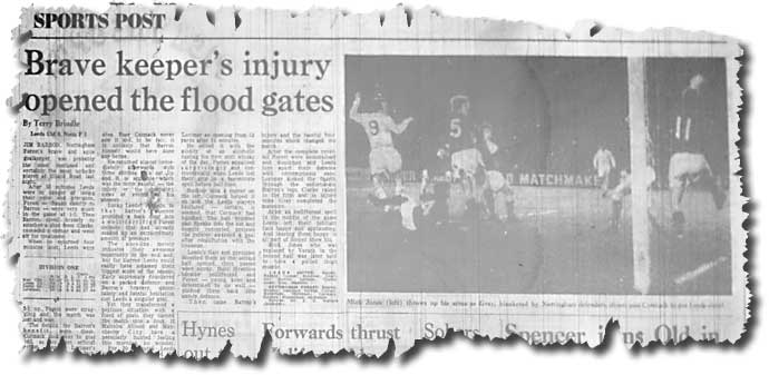 The Yorkshire Post of 28 March 1972 features the previous evening's game