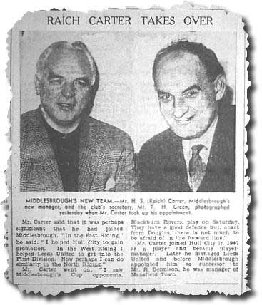 Yorkshire Post January 22 1963 - Raich Carter after being appointed Middlesbrough boss