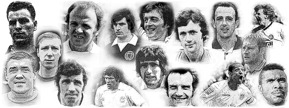 John Charles, Bobby Collins, Jack Charlton, Johnny Giles. Billy Bremner, Eddie Gray, Peter Lorimer, Norman Hunter, Allan Clarke, Paul Madeley, Trevor Cherry, Jermaine Beckford, Gary McAllister, David Batty, Gordon Strachan, Lucas Radebe