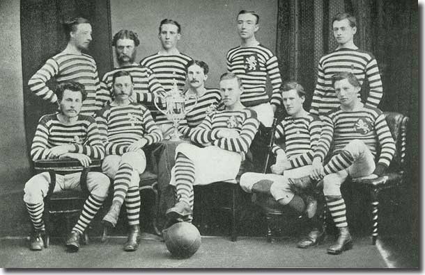 The Queen's Park side with the Scottish Cup in 1874