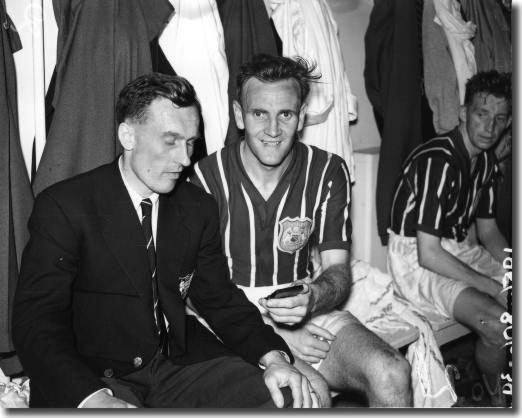 Don Revie enjoys the glow of victory after the 1956 FA Cup final