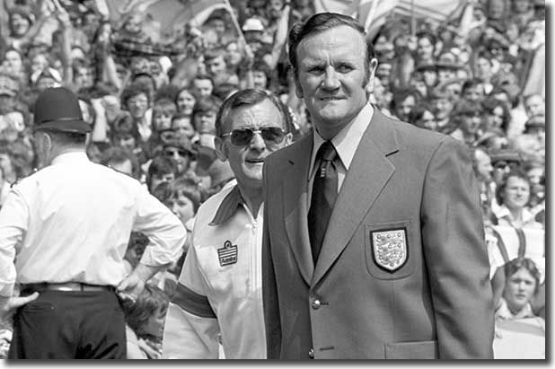 Don Revie and trainer Les Cocker during their time with the England team - Revie's stay at Lancaster Gate was regularly punctuated by disputes with Hardaker