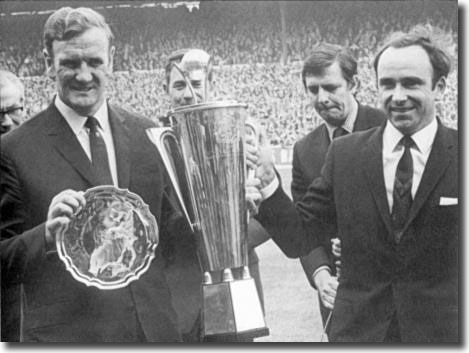 Don Revie receives the Manager of the Year Award before the match