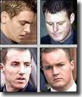 Clockwise from top - Woodgate, Clifford, Caveney, Bowyer