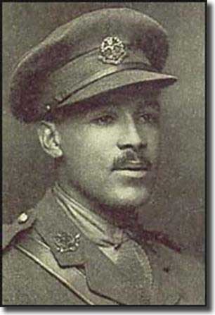 Walter Tull, a celebrated black footballer, who was promoted to Sergeant in the Footballers' Battalion